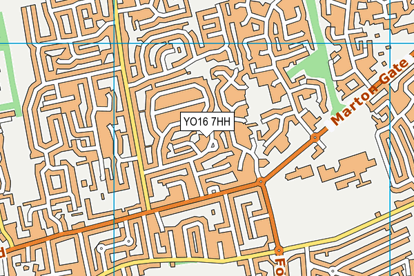 YO16 7HH map - OS VectorMap District (Ordnance Survey)