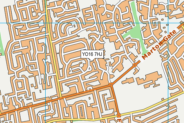 YO16 7HJ map - OS VectorMap District (Ordnance Survey)