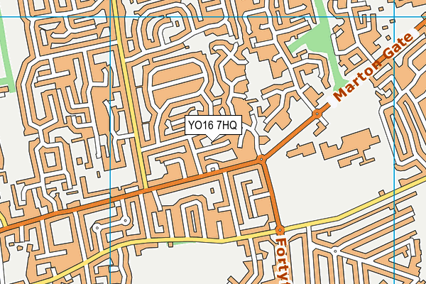 YO16 7HQ map - OS VectorMap District (Ordnance Survey)