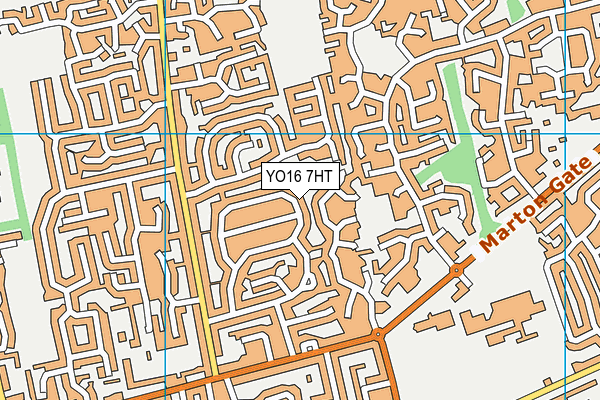 YO16 7HT map - OS VectorMap District (Ordnance Survey)