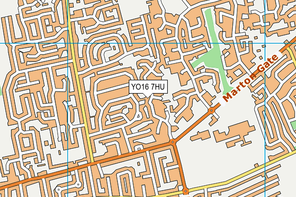 YO16 7HU map - OS VectorMap District (Ordnance Survey)