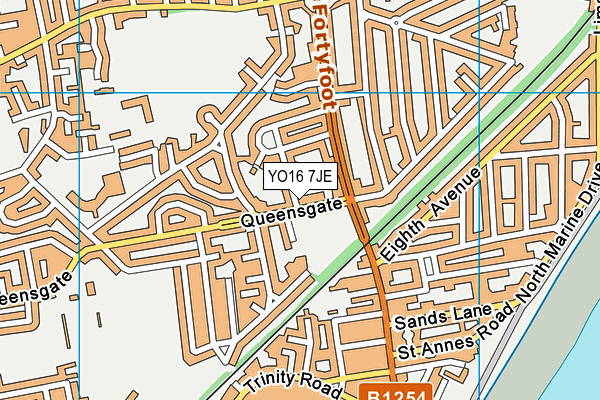 YO16 7JE map - OS VectorMap District (Ordnance Survey)