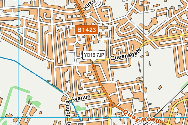 YO16 7JP map - OS VectorMap District (Ordnance Survey)