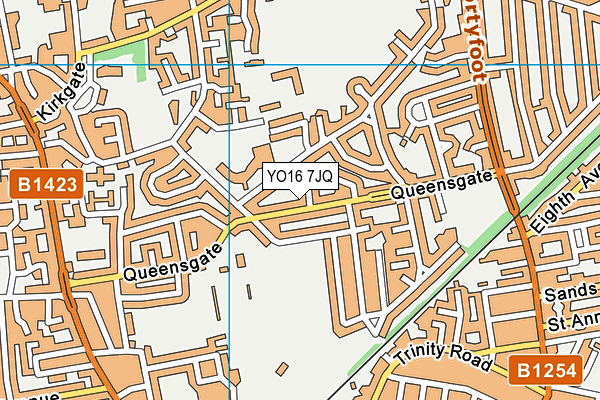 YO16 7JQ map - OS VectorMap District (Ordnance Survey)