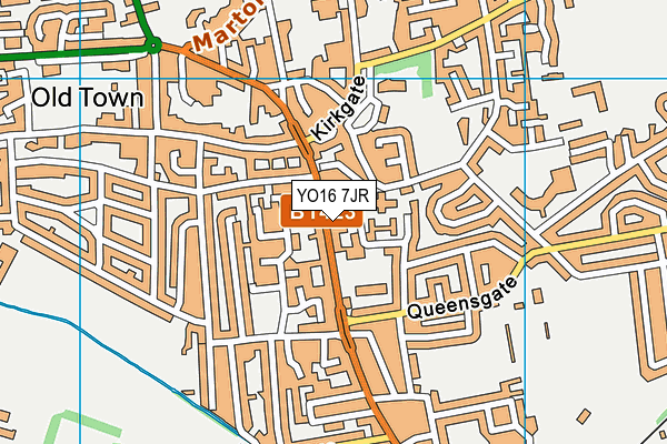 YO16 7JR map - OS VectorMap District (Ordnance Survey)