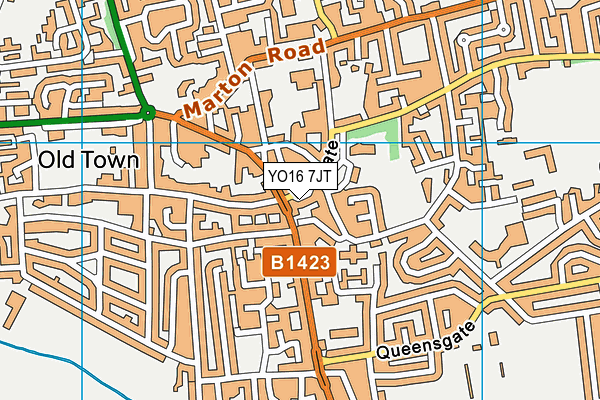 YO16 7JT map - OS VectorMap District (Ordnance Survey)