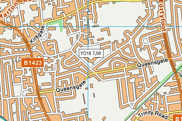 YO16 7JW map - OS VectorMap District (Ordnance Survey)