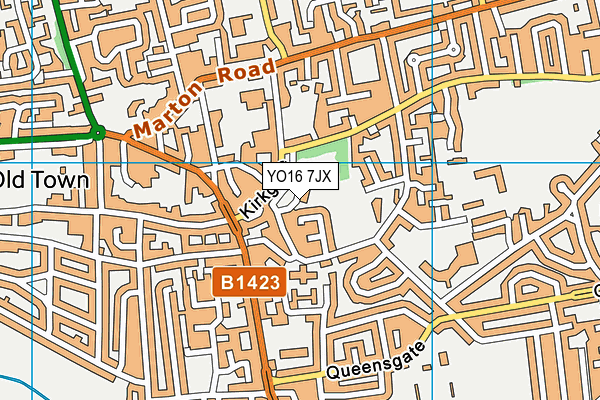 YO16 7JX map - OS VectorMap District (Ordnance Survey)