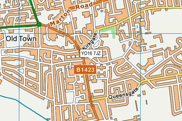 YO16 7JZ map - OS VectorMap District (Ordnance Survey)