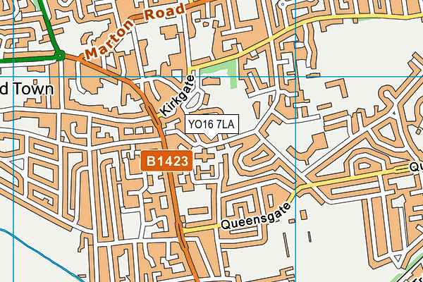 YO16 7LA map - OS VectorMap District (Ordnance Survey)