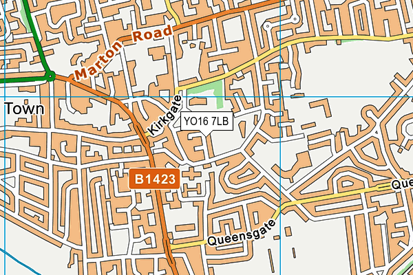 YO16 7LB map - OS VectorMap District (Ordnance Survey)