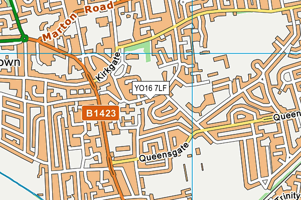 YO16 7LF map - OS VectorMap District (Ordnance Survey)