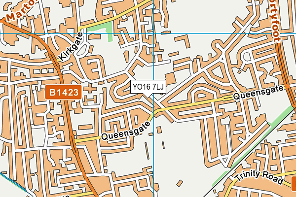 YO16 7LJ map - OS VectorMap District (Ordnance Survey)