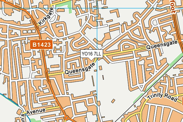 YO16 7LL map - OS VectorMap District (Ordnance Survey)