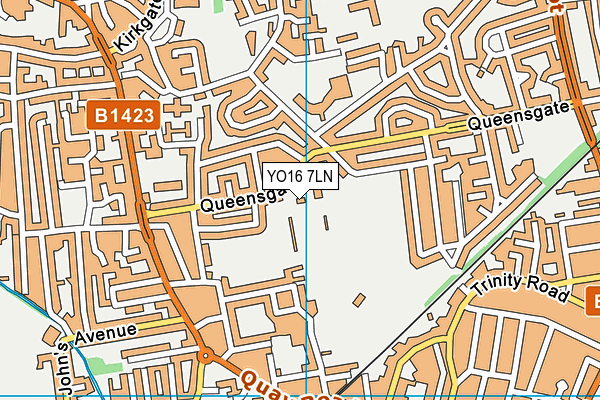 YO16 7LN map - OS VectorMap District (Ordnance Survey)