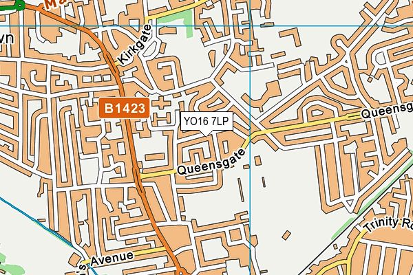 YO16 7LP map - OS VectorMap District (Ordnance Survey)