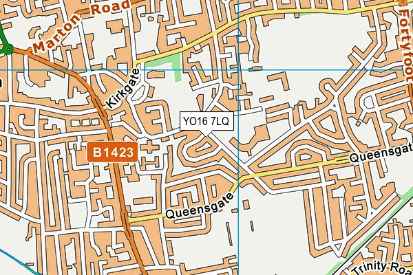 YO16 7LQ map - OS VectorMap District (Ordnance Survey)