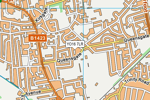 YO16 7LR map - OS VectorMap District (Ordnance Survey)