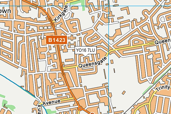 YO16 7LU map - OS VectorMap District (Ordnance Survey)