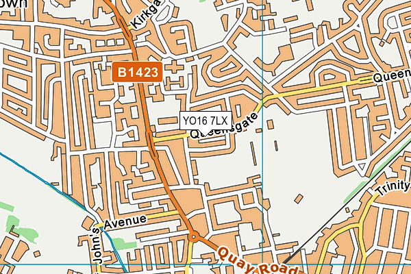 YO16 7LX map - OS VectorMap District (Ordnance Survey)