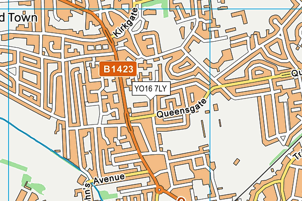 YO16 7LY map - OS VectorMap District (Ordnance Survey)