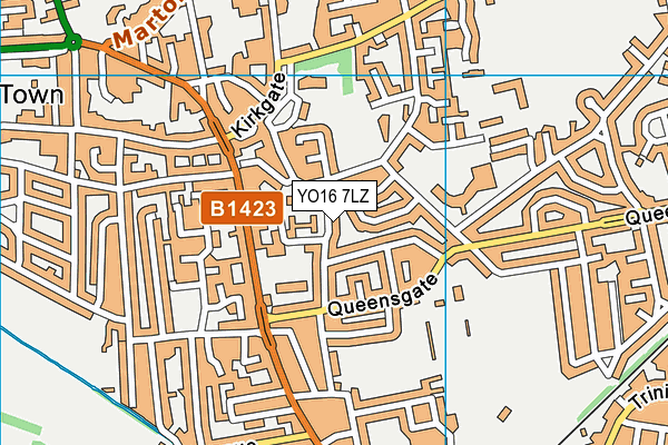 YO16 7LZ map - OS VectorMap District (Ordnance Survey)