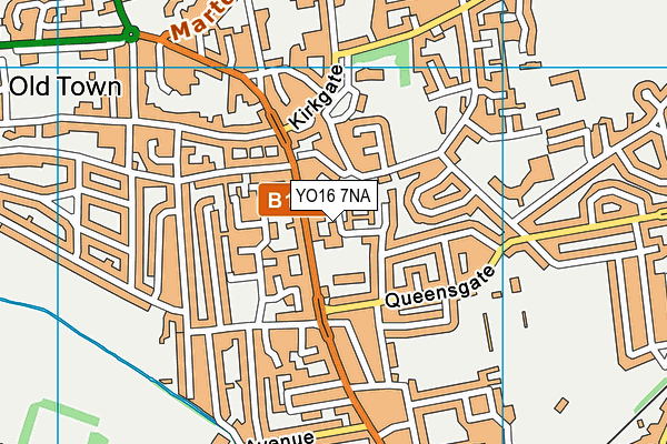 YO16 7NA map - OS VectorMap District (Ordnance Survey)