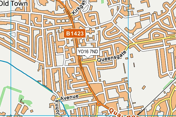 YO16 7ND map - OS VectorMap District (Ordnance Survey)