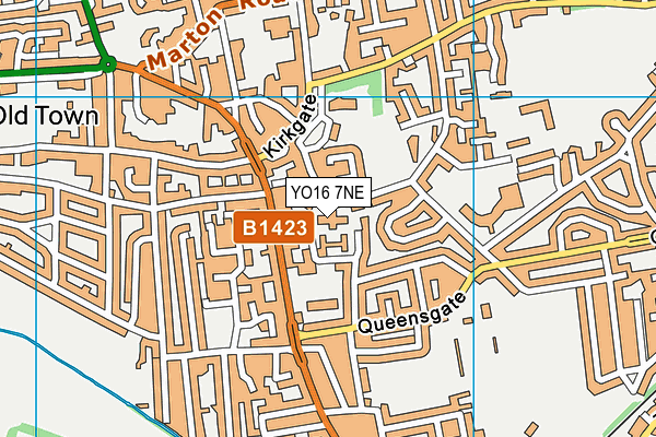 YO16 7NE map - OS VectorMap District (Ordnance Survey)
