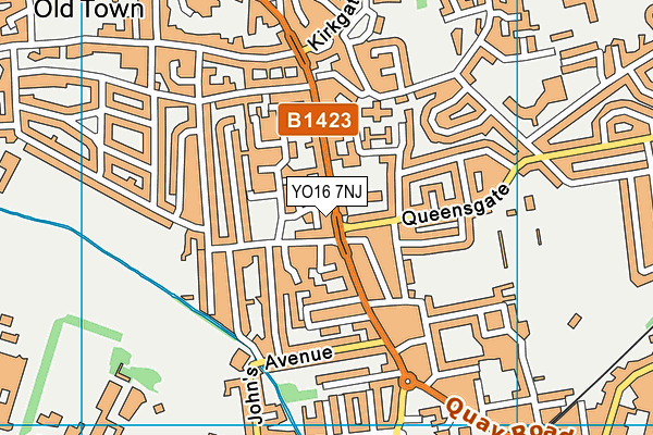YO16 7NJ map - OS VectorMap District (Ordnance Survey)