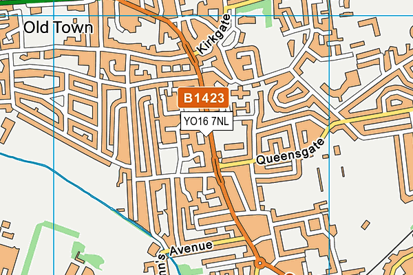 YO16 7NL map - OS VectorMap District (Ordnance Survey)