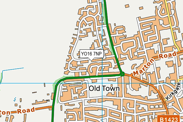 YO16 7NP map - OS VectorMap District (Ordnance Survey)