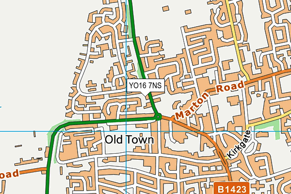YO16 7NS map - OS VectorMap District (Ordnance Survey)