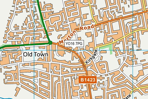 YO16 7PG map - OS VectorMap District (Ordnance Survey)