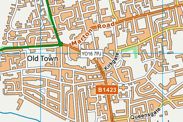 YO16 7PJ map - OS VectorMap District (Ordnance Survey)