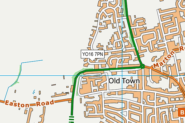 YO16 7PN map - OS VectorMap District (Ordnance Survey)