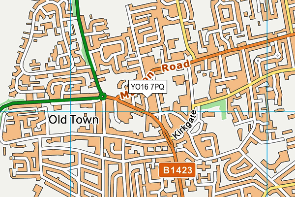 YO16 7PQ map - OS VectorMap District (Ordnance Survey)