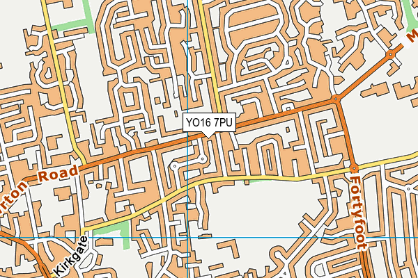 YO16 7PU map - OS VectorMap District (Ordnance Survey)
