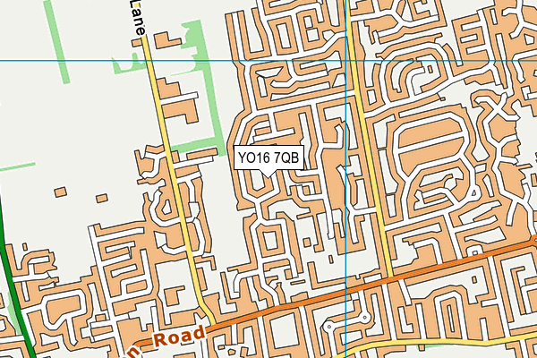 YO16 7QB map - OS VectorMap District (Ordnance Survey)