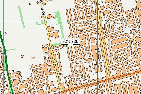 YO16 7QD map - OS VectorMap District (Ordnance Survey)