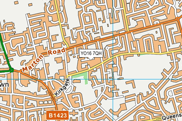 YO16 7QH map - OS VectorMap District (Ordnance Survey)