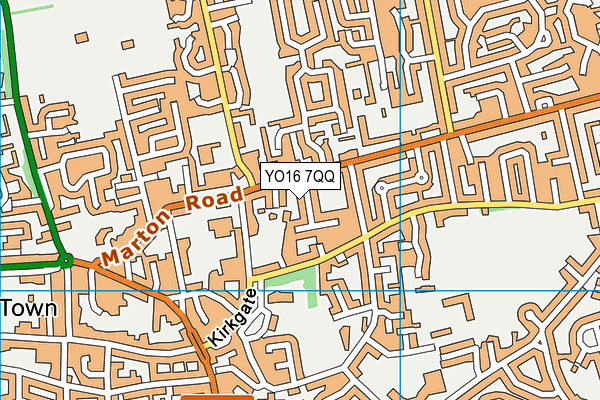 YO16 7QQ map - OS VectorMap District (Ordnance Survey)