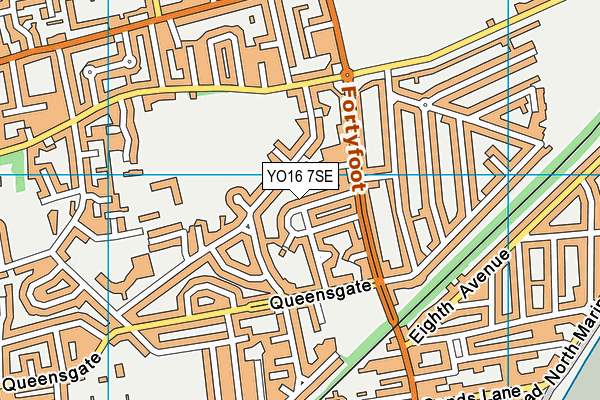 YO16 7SE map - OS VectorMap District (Ordnance Survey)