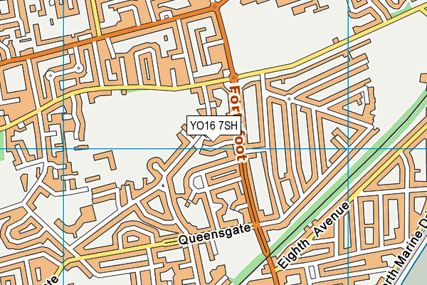 YO16 7SH map - OS VectorMap District (Ordnance Survey)