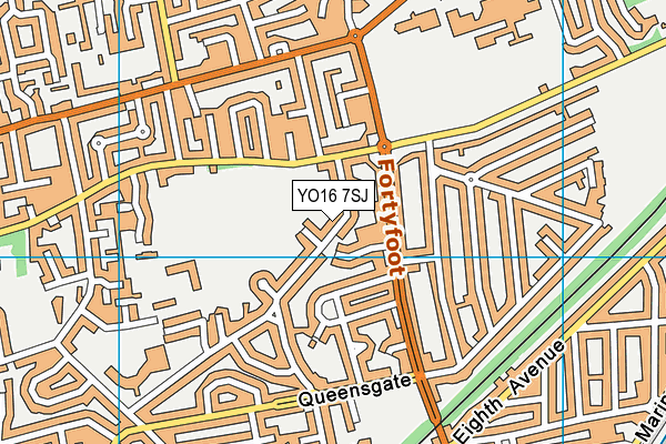 YO16 7SJ map - OS VectorMap District (Ordnance Survey)