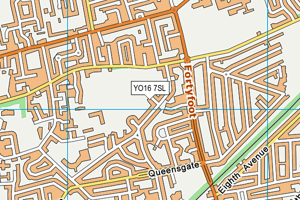 YO16 7SL map - OS VectorMap District (Ordnance Survey)