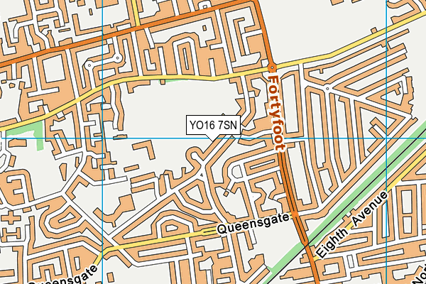 YO16 7SN map - OS VectorMap District (Ordnance Survey)