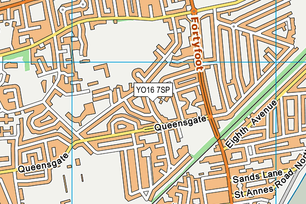 YO16 7SP map - OS VectorMap District (Ordnance Survey)