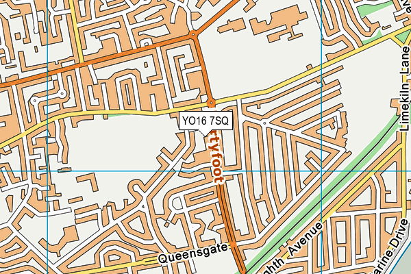 YO16 7SQ map - OS VectorMap District (Ordnance Survey)