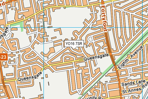 YO16 7SR map - OS VectorMap District (Ordnance Survey)